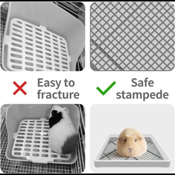 Guinea Pig Litter Pan Bed Cage Guinea Pig Toilet Small Animal Bed Cage New - Picture 8 of 8